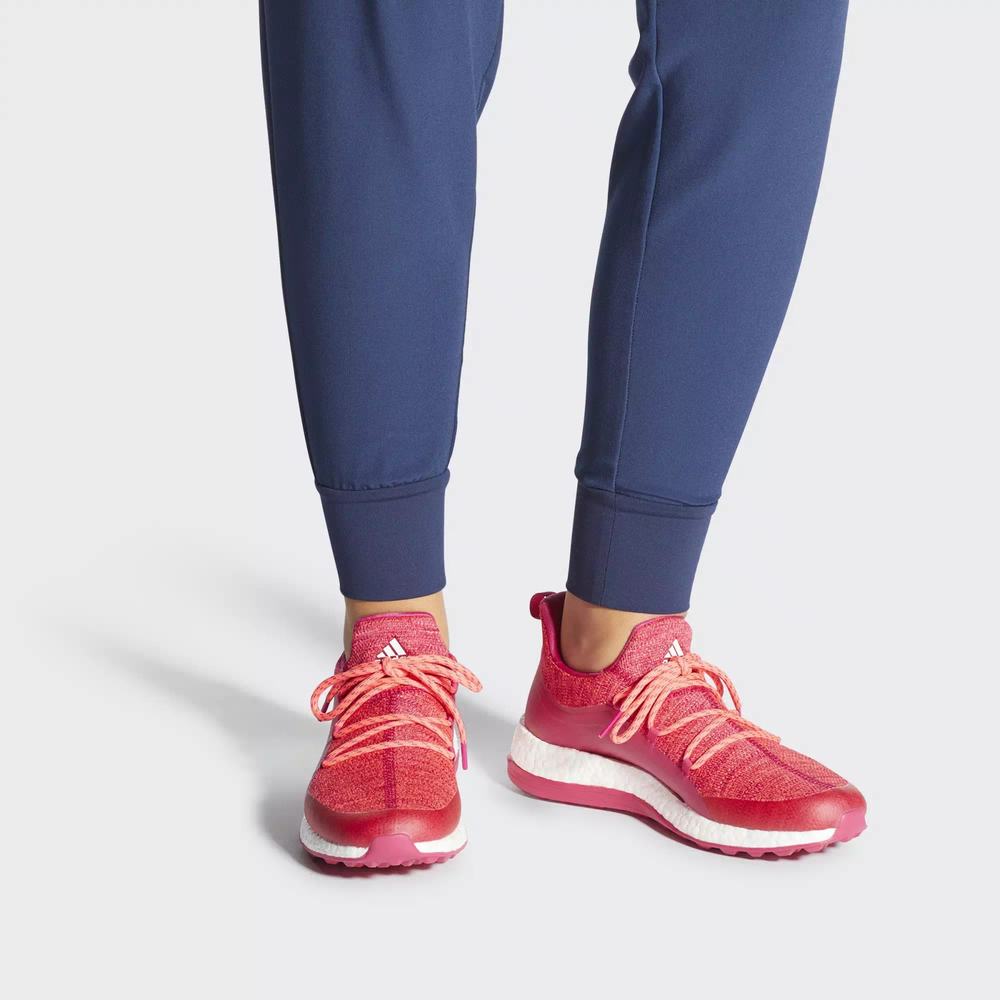 Adidas Pureboost Golf Tenis De Golf Rojos Para Mujer (MX-78665)
